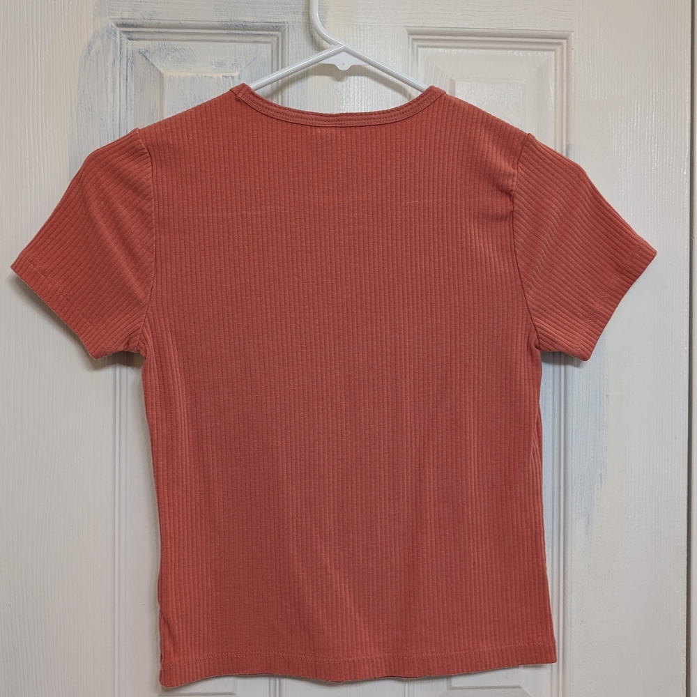 Women's Rust Ribbed Top - Picture 2 of 3